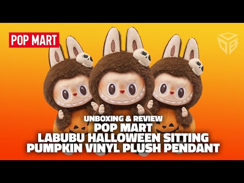 Pop Mart - Labubu Halloween Sitting Pumpkin Vinyl Plush Pendant