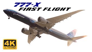 4K] 777X FIRST FLIGHT N799XW Boeing 777-9 KPAE Everett Prototype
