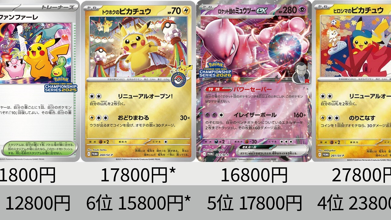 ポケカ】最新！2025年&2026年プロモ全種！高額カードランキング