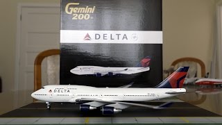 Gemini Jets 1:200 Delta Air Lines 747-400 Unboxing and Review