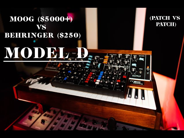 Minimoog Model D vs Behringer Model D Sound Demo ($250 vs $5000
