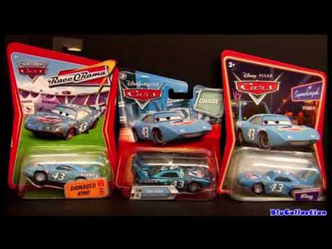 Disney Cars Damaged King, The King With Metallic Finish, & The
