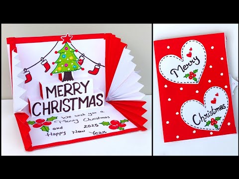 DIY Merry Christmas pop up card 2025 / Christmas card making