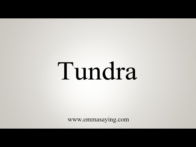 How To Say Tundra - YouTube