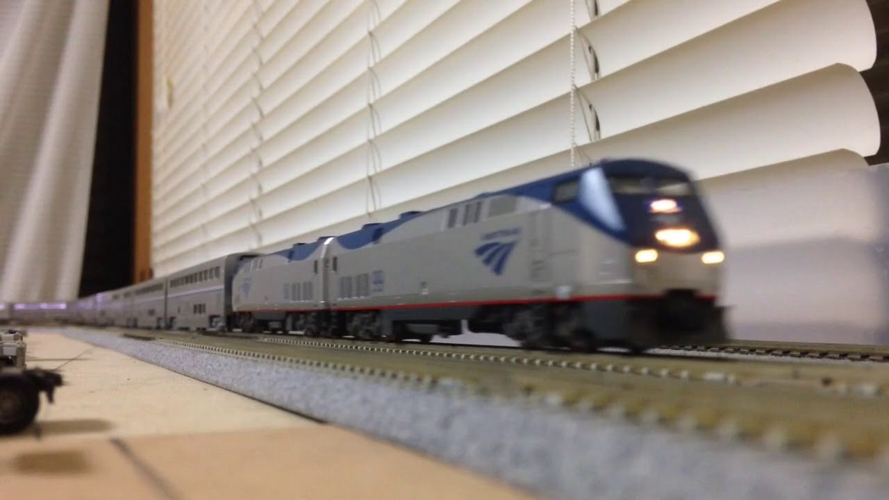 KATO/Nゲージ/アムトラック スーパーライナー客車/Nscale/Amtrak - YouTube