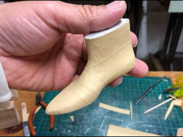 miniature] Making the 9cm last for Super Dollie shoes using stone