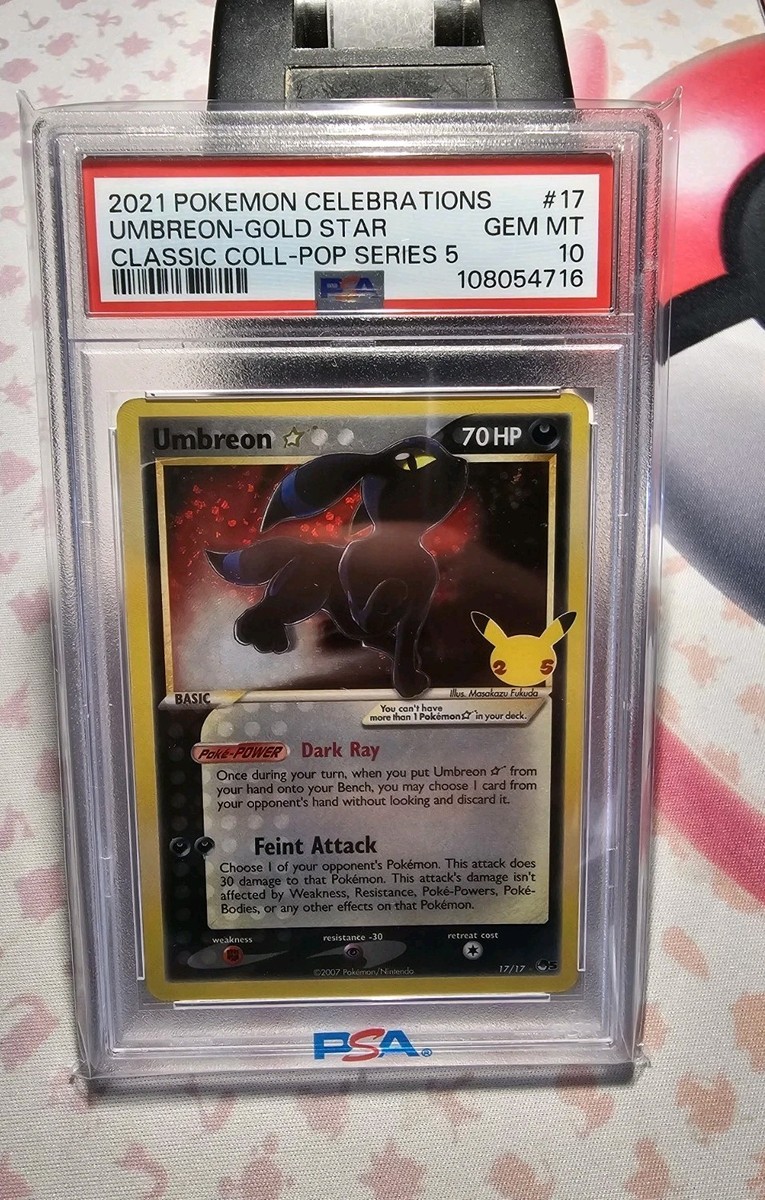 2021 Pokémon Celebrations Umbreon Gold Star 17/17 PSA 10 GEM MINT