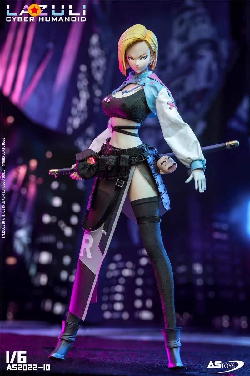 ASTOYS 1/6 Cyberpunk Dragon Ball Android 18 Action Figure Model In