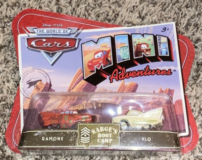 DISNEY PIXAR MINI CARS ADVENTURES SARGE'S BOOT CAMP RAMONE & FLO