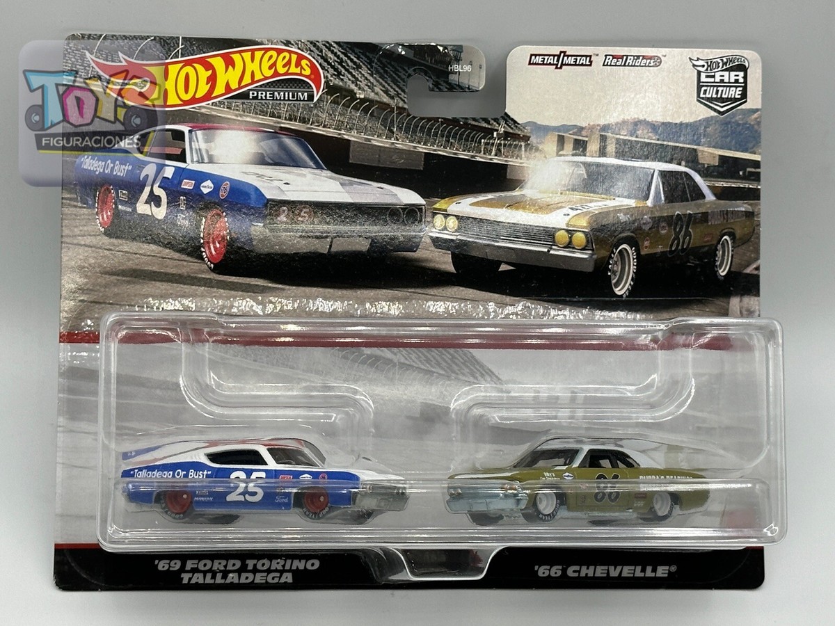 Hot Wheels Premium '69 Ford Torino Talladega & '66 Chevelle 2-pack