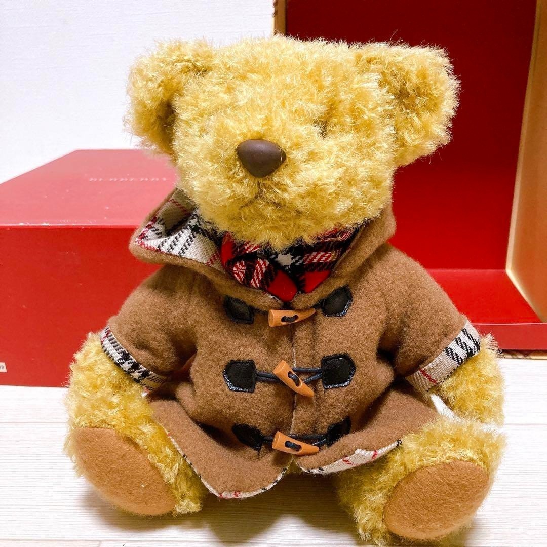 Burberry Teddy Bear Nova Check Duffle Coat 23cm | eBay