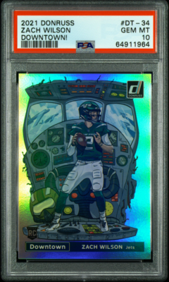 Zach Wilson 2021 Panini Donruss Downtown RC #DT-34 - PSA 10 Gem