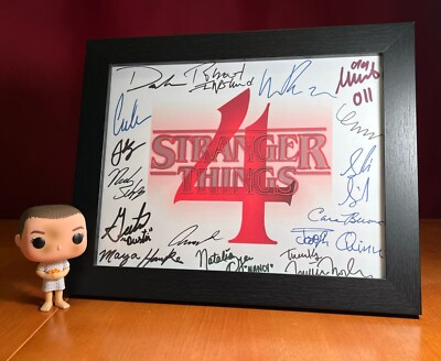 Stranger Things Season 4 Title Card Cast-Signed- 8.5x11- Autograph
