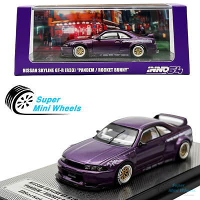 INNO64 1:64 Nissan GT-R R33 Pandem/Rocket Bunny Purple | eBay
