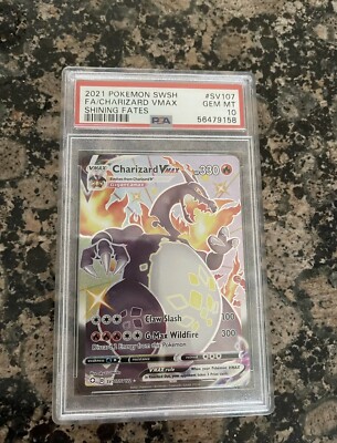 2021 Pokemon Shining Fates Charizard Vmax #SV107 PSA 10 GEM MINT