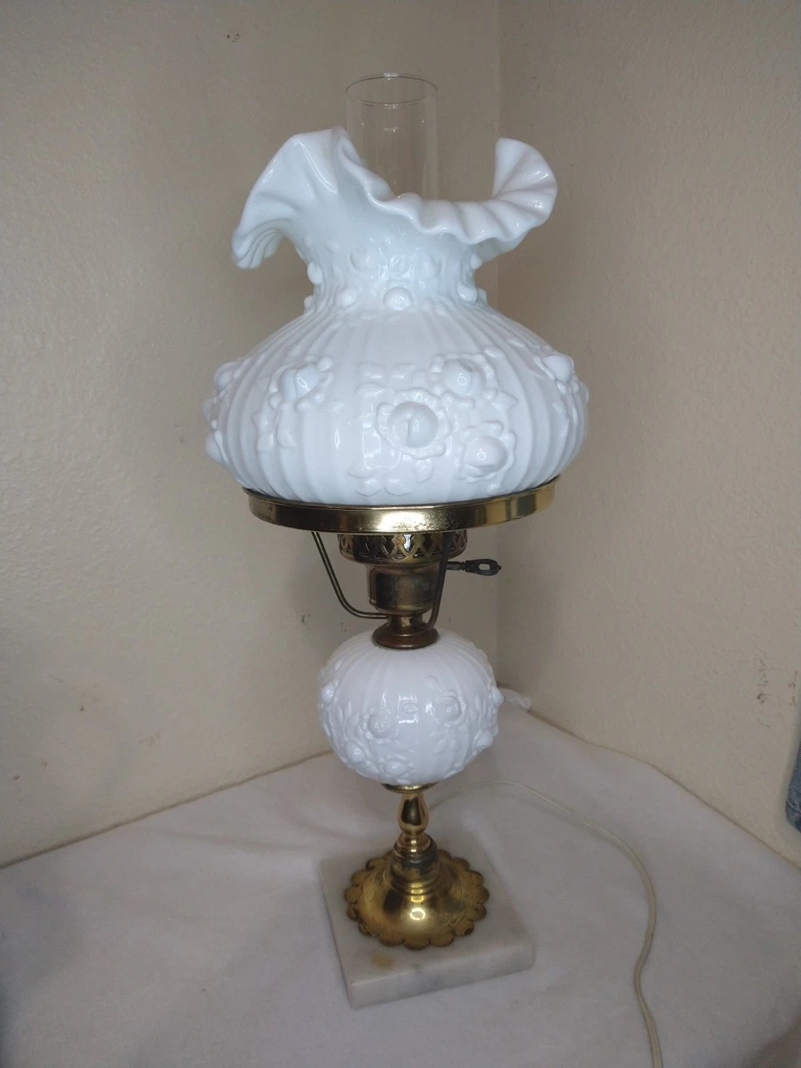 Fenton Rose Lamp In Fenton Art Glass for sale | eBay