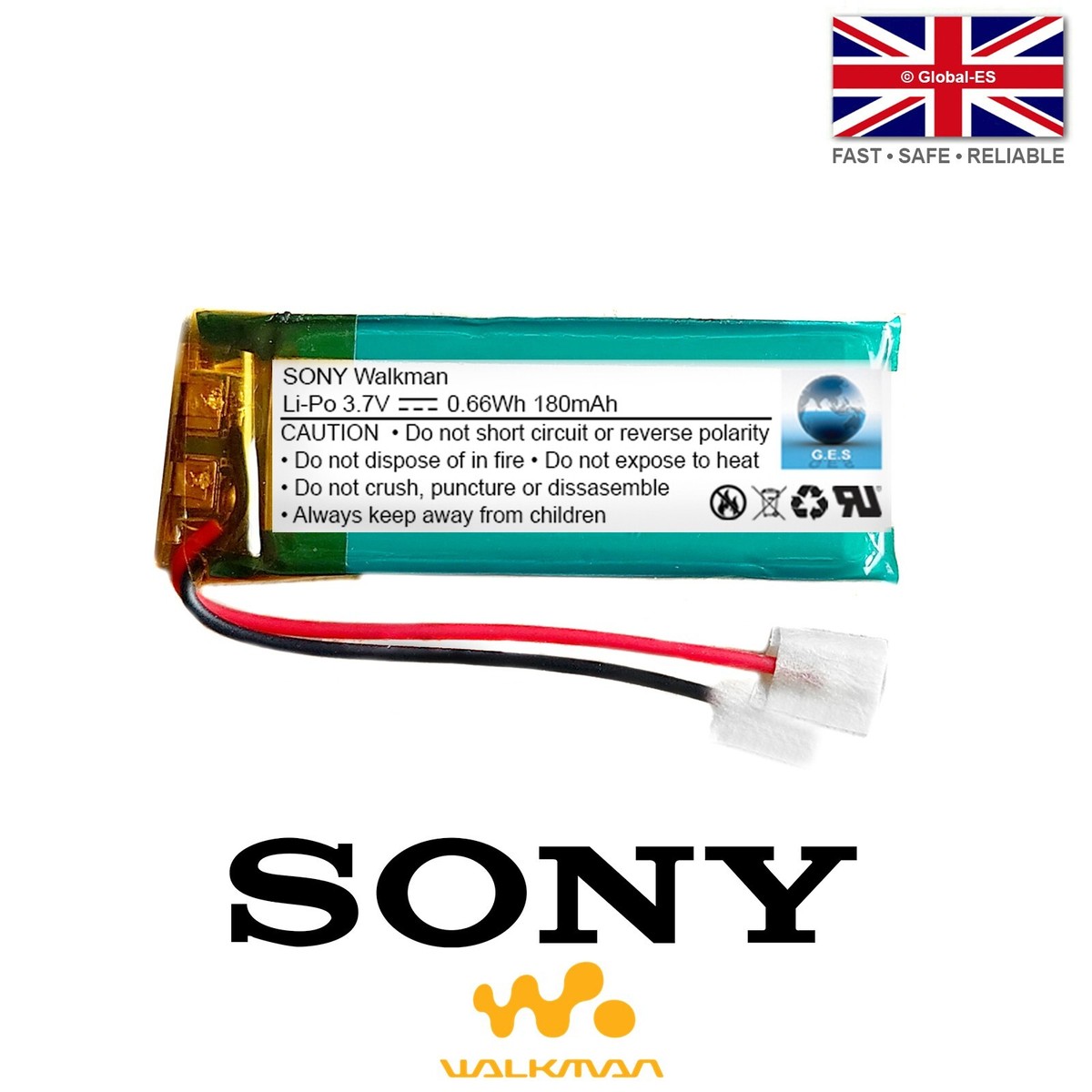 Sony Walkman NWZ-B135 NWZ-B162 NWZ-B183 MP3 Player Battery - 3.7V