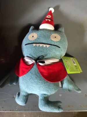 RARE UGLYDOLL HOLIDAY ELF Ice-Bat ICE-BAT with Santa Hat & Cape