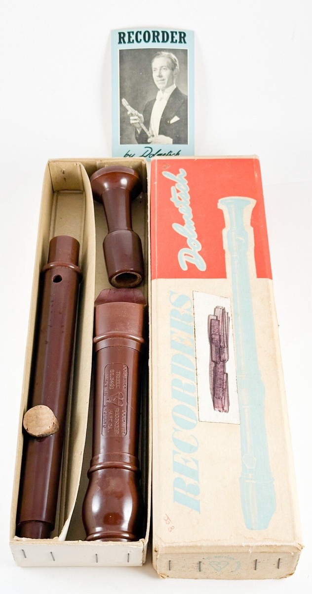 Vintage Dolmetsch recorder Dolonite Treble BS3499 Part 2A With Box