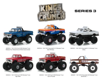 Greenlight 1/64 Kings Of Crunch Series 3 Set of 6 BigFoot Monster