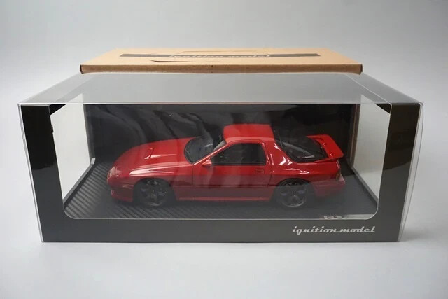 JDM *RARE* 1/18 ignition model Mazda Savanna RX-7 (FC3S) Red TE37s