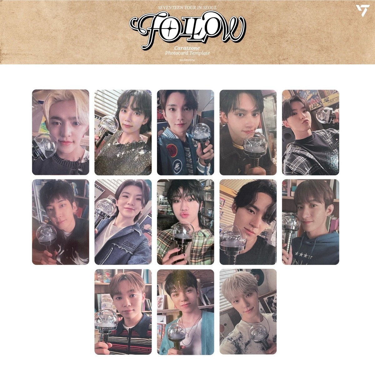 seventeen tour: follow to seoul — caratzone official photocard | eBay