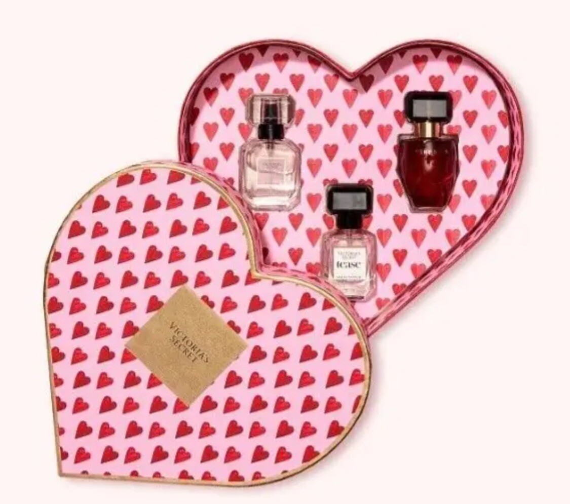 VICTORIA'S SECRET Deluxe Mini Fragrance Trio Valentine's Heart