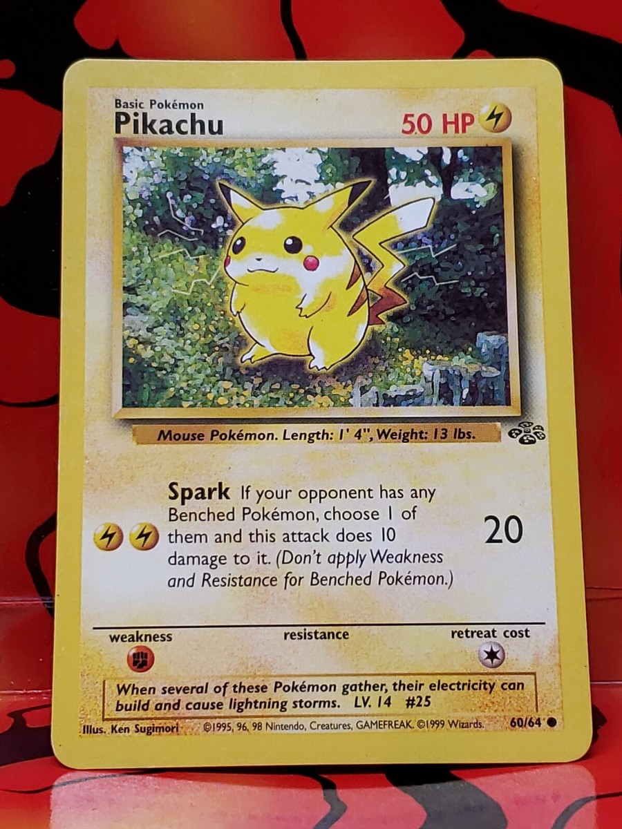 PIKACHU - Jungle Set - 60/64 - Common - Pokemon Card - Unlimited