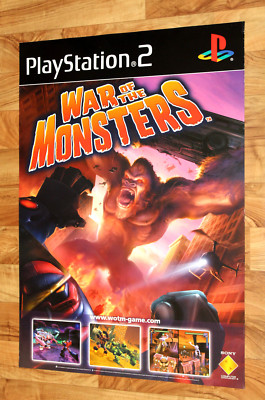 War of the Monsters Game Store Very Rare Promo Poster Playstation