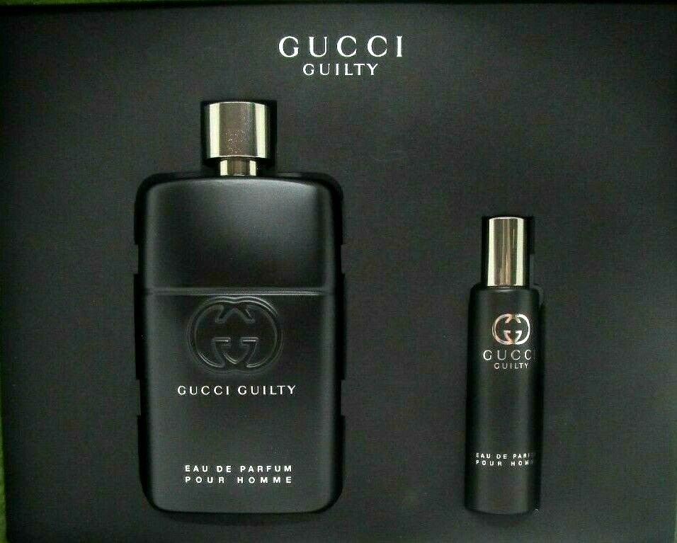 GUCCI GUILTY 2 PIECE GIFT SET FOR MEN EDP SPRAY 3.0 Oz, EDP TRAVEL