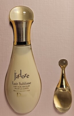 Dior j'adore 3Pc Gift Set 100ml/3.4fl.oz + 5ml Mini Edp Body Milk