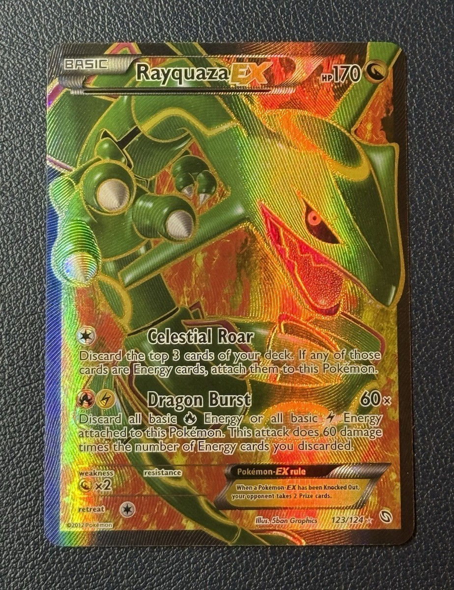 2012 Pokémon Rayquaza EX Full Art 123/124 Black & White Dragons