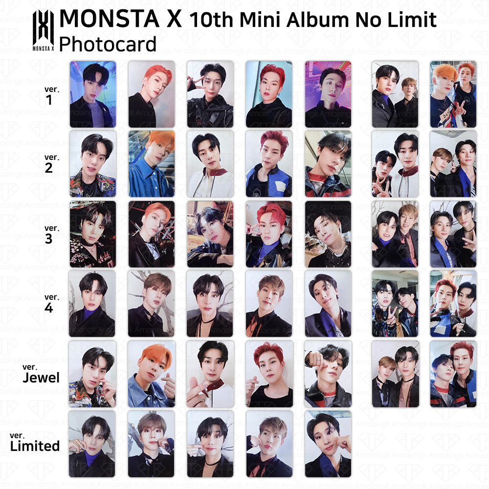 MONSTA X 10th Mini Album No Limit Official Photocard Photo Card