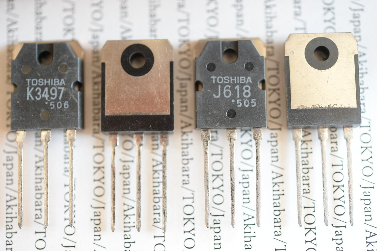 A pair of 2SK3497 / 2SJ618 NOS TOSHIBA Original MOS-FET Made in