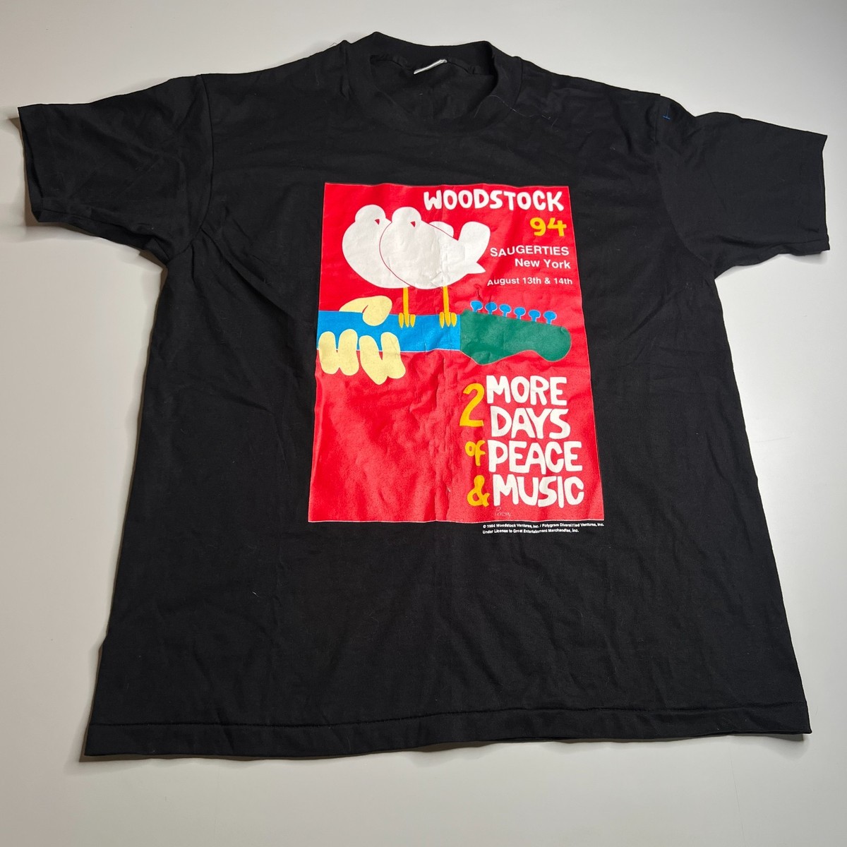 Vintage 1994 Woodstock 94 T-Shirt XL – 2 More Days of Peace