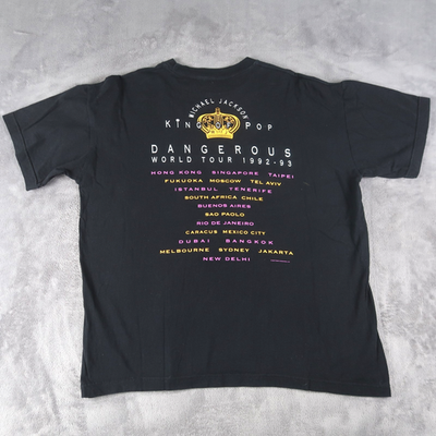 Vintage 90s Michael Jackson Dangerous 1992 - 1993 Tour T Shirt