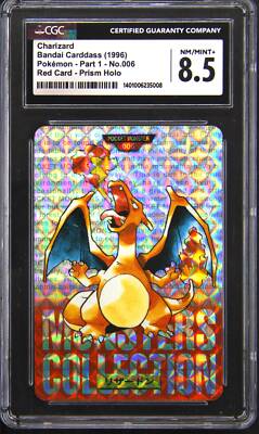 Charizard 1996 Bandai Carddass Part 1 CGC 8.5 006 Red Prism Holo