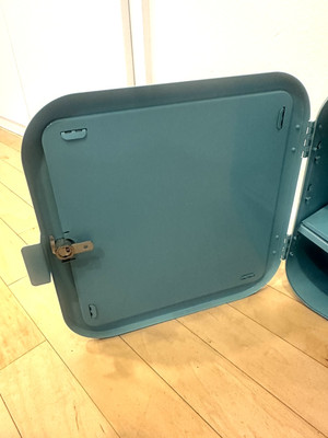 Retired IKEA Gunnern Metal Turquoise Emergency Medicine Cabinet w