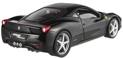 FERRARI 458 ITALIA BLACK METALLIC 1:18 by HOT WHEELS ELITE EDITION