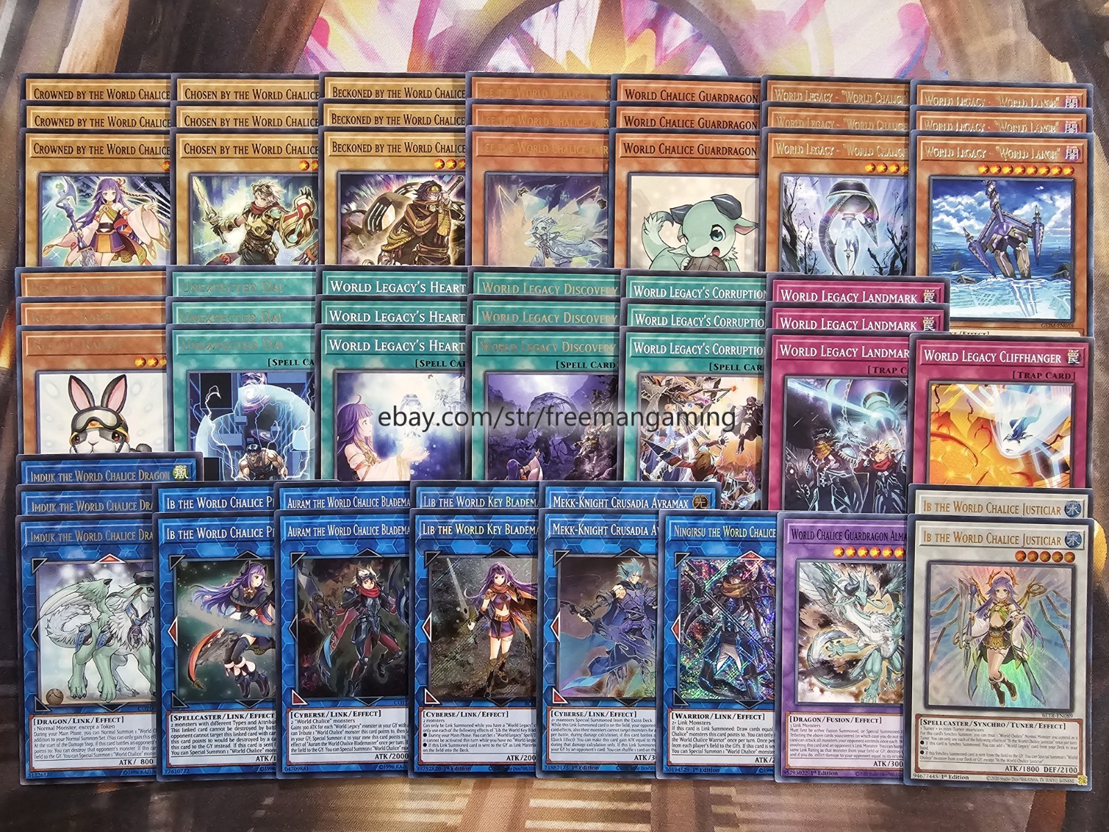 Yugioh World Chalice Deck 55 Cards Legacy Ib Avramax Ningirsu