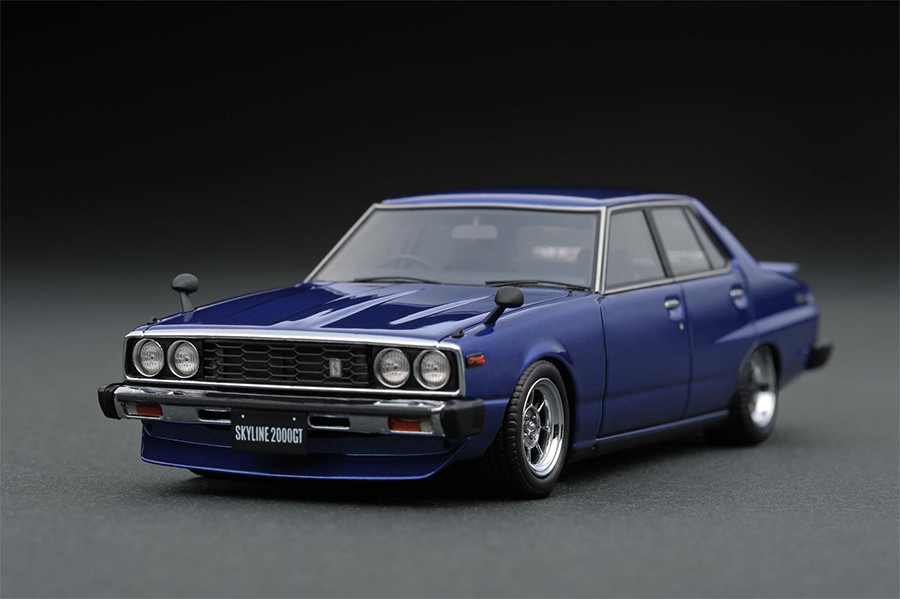 IG0322 1/43 Nissan Skyline 2000 GT-EL (C210) Blue | LINE UP