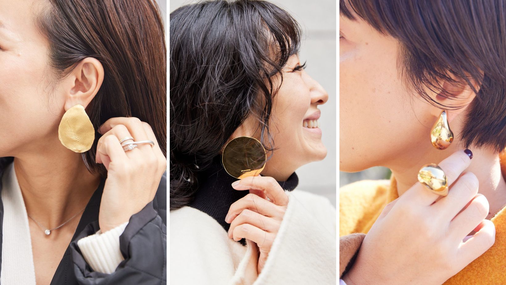 神戸ハンサムママの顔周りは「ボリュームゴールドのピアス」が人気