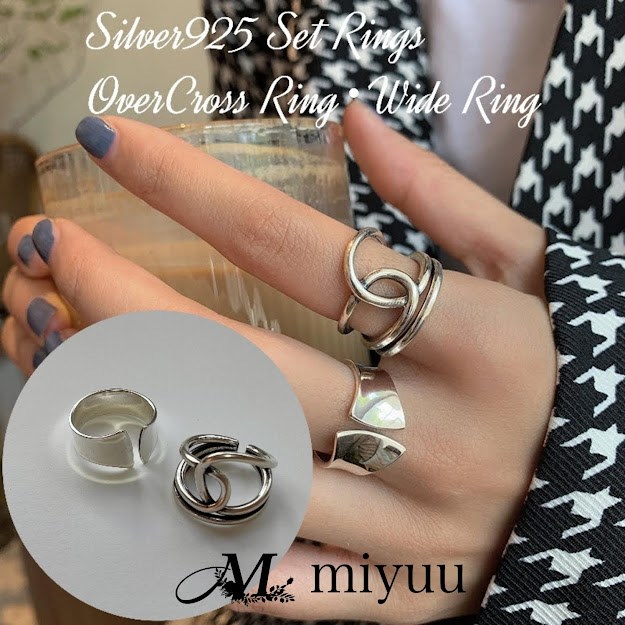 楽天市場】リングセット シルバー 指輪 シルバー925 リング 太め