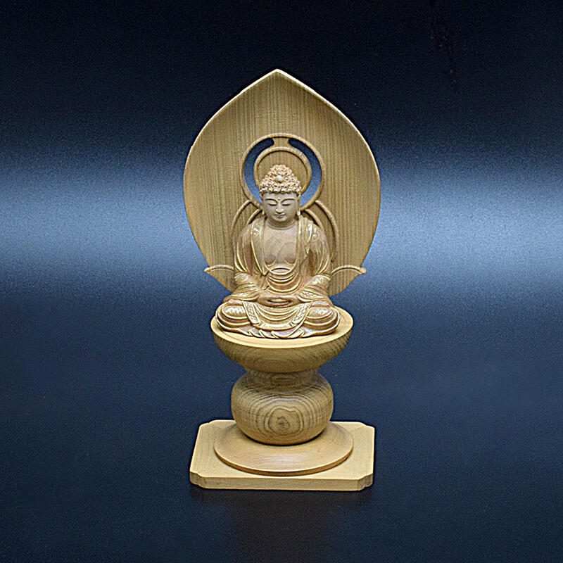 楽天市場】【仏像】木製仏像「釈迦如来」1寸8分（総丈17cm）香木材