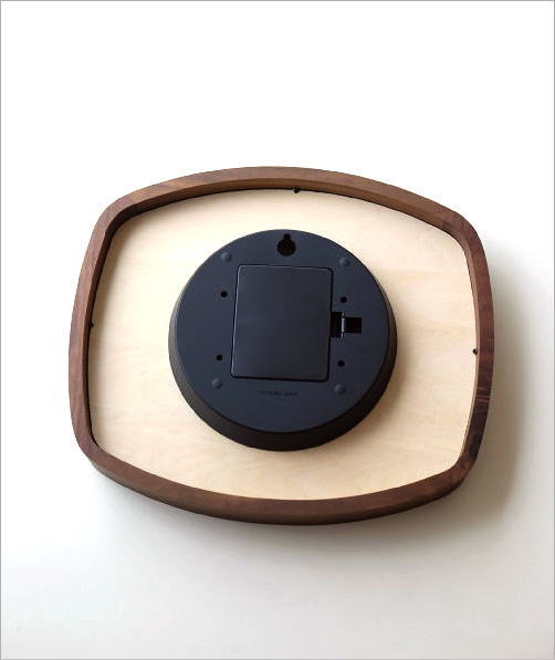 楽天市場】掛け時計 壁掛け時計 おしゃれ 木製 無垢材 ウォルナット