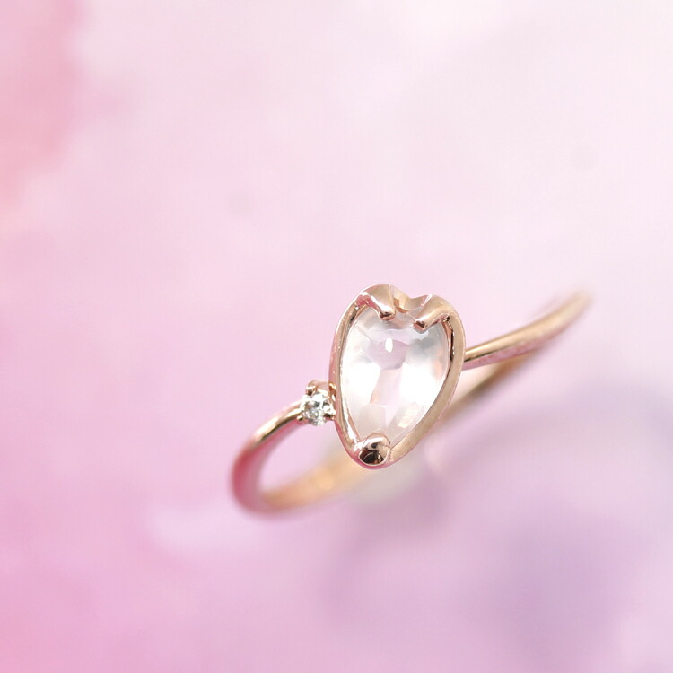 楽天市場】桜の花びらモチーフ ローズクオーツ ダイヤモンド ピンキー