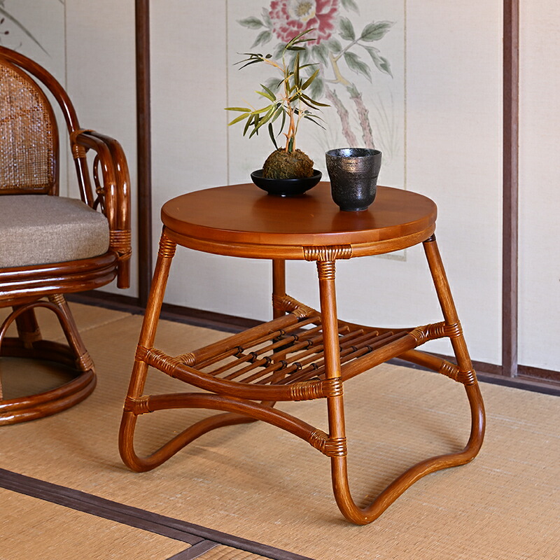 楽天市場】サイドテーブル コーヒーテーブル ラタンテーブル 籐製