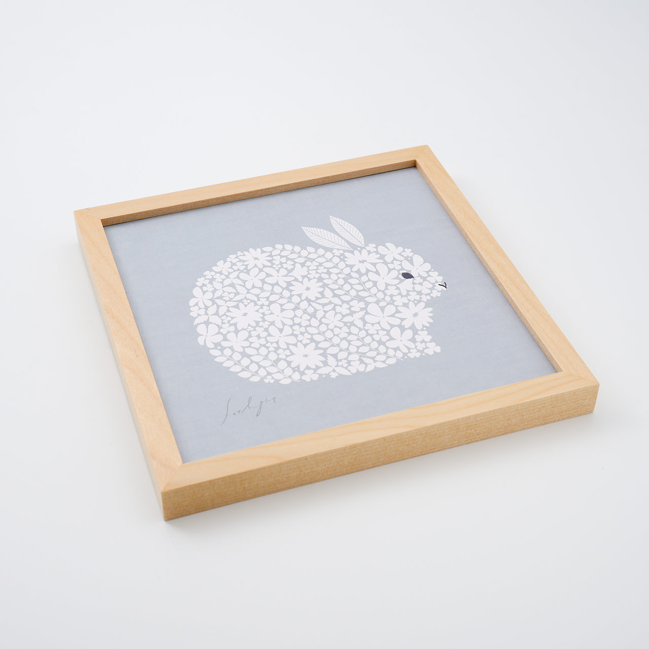 楽天市場】sotlight ウサギ 20cm フレーム付 動物 キャンバス アート