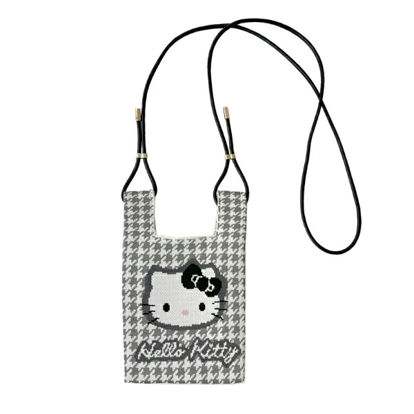 サンリオ ハローキティ ニットミニショルダーバッグ (Houndstooth) Sanrio
