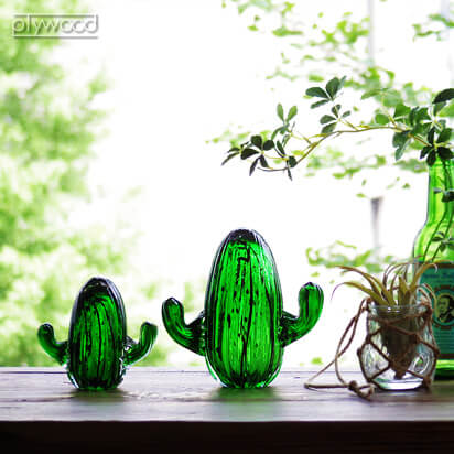 楽天市場】サボテン オブジェ 置物 ガラス アマブロ amabro Cactus